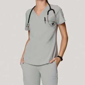 Mandala One Pocket Scrub Top Cloud